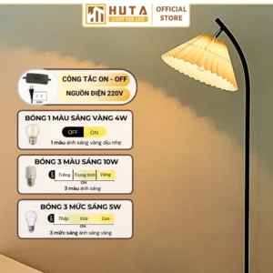 Đèn cây đứng HUTA Light For Life thân kim loại dáng cong mã KT7