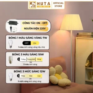 Đèn cây đứng HUTA Light For Life thân kim loại dáng thẳng mã KT1