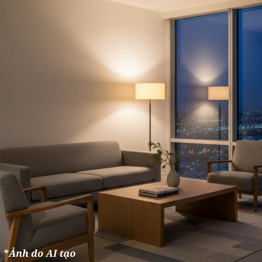 Đèn cây đứng HUTA Light For Life thân kim loại dáng thẳng mã KT4