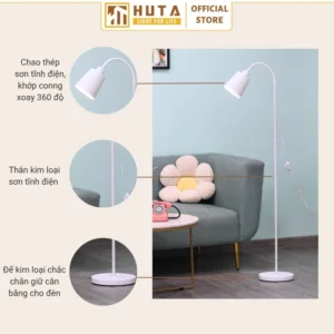 Đèn cây đứng HUTA Light For Life thân kim loại khớp xoay 360 độ mã KT5