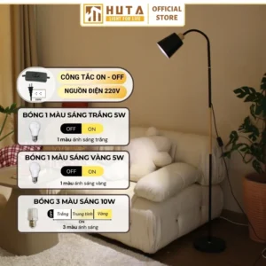 Đèn cây đứng HUTA Light For Life thân kim loại khớp xoay 360 độ mã KT5