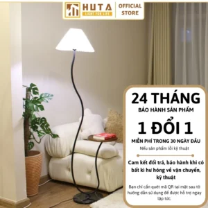 Đèn cây đứng kết hợp bàn cafe HUTA Light For Life dáng cong nghệ thuật mã KC10