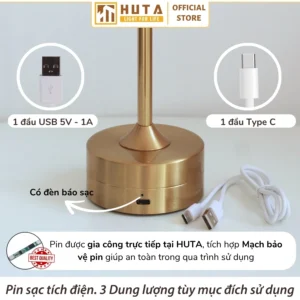 Đèn Bàn Trang Trí Nhà Hàng, Quán Bar HUTA Light For Life Mã AL3