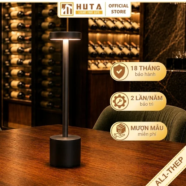 Đèn Bàn Nhà Hàng, Quán Bar HUTA Light For Life Mã AL1 Chất Liệu Thép