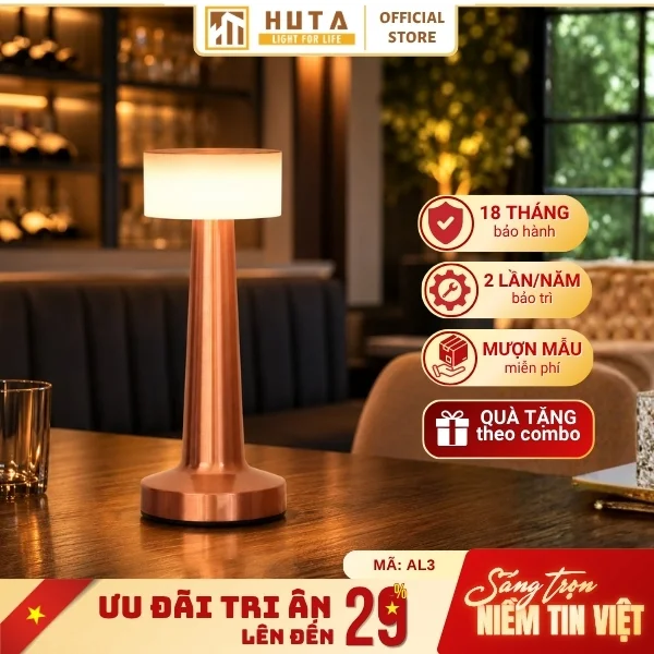 Đèn Bàn Trang Trí Quán Bar Nhà Hàng HUTA Light For Life Mã RESTA